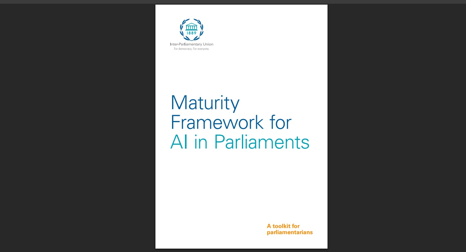 Maturity Framework for AI in Parliaments