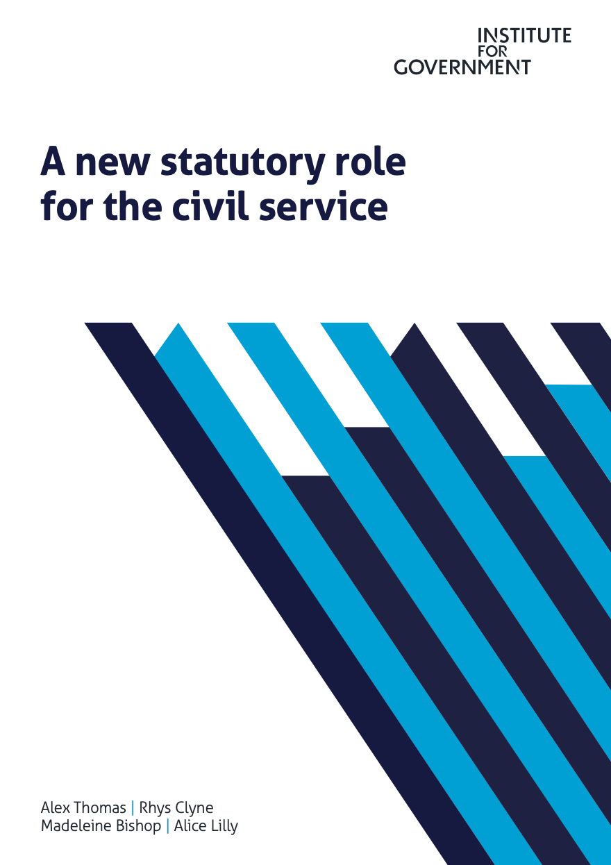 A new statutory role for the civil service