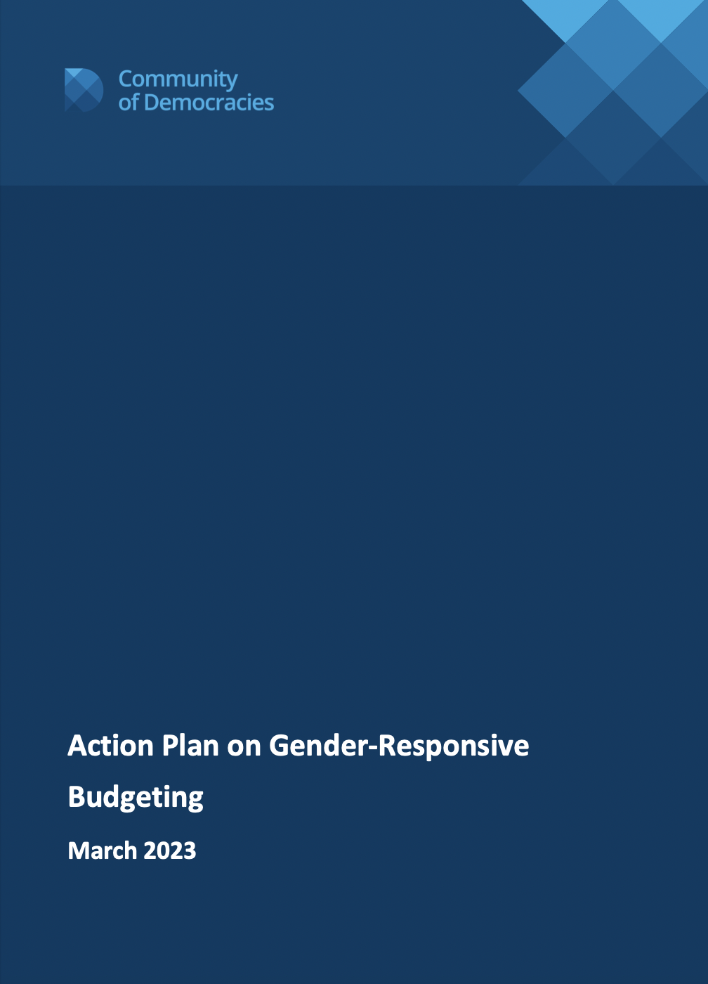 Action Plan on Gender-Responsive Budgeting