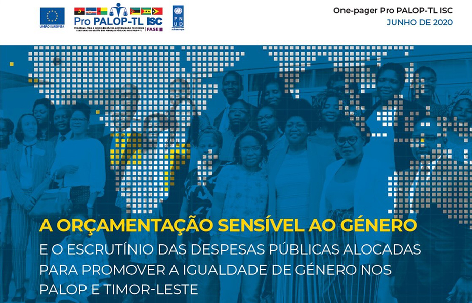 One Pager Pro PALP-TL ISC Junho de 2020 - Reforço e Consolidação da Orçamentação Sensivel ao Género