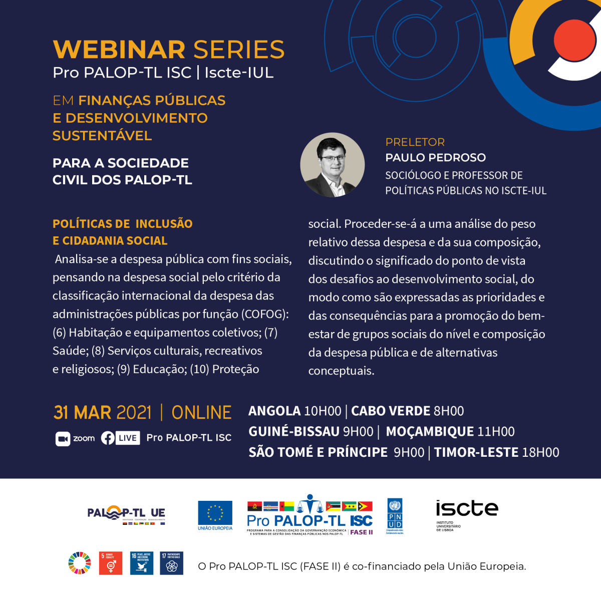 Webinar series Pro PALOP-TL ISC |Iscte-IUL|IPPS para a Sociedade Civil 