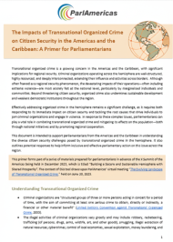 The Impacts of Transnational Organized Crime on Citizen Security in the Americas and the Caribbean: A Primer for Parliamentarians 