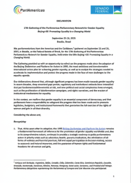 Declaration of 30th Anniversary of Bejing