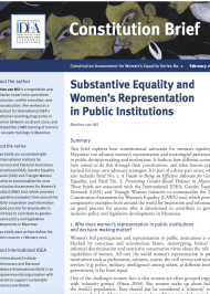 SUBSTANTIVE EQUALITY AND WOMEN’S REPRESENTATION IN PUBLIC INSTITUTIONS
