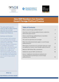 HOW OGP MEMBERS CAN COUNTER COVERT FOREIGN POLITICAL FINANCE