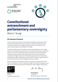 Constitutional entrenchment and parliamentary sovereignty