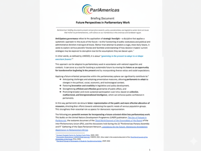 Future Perspectives on Parliamentary Work